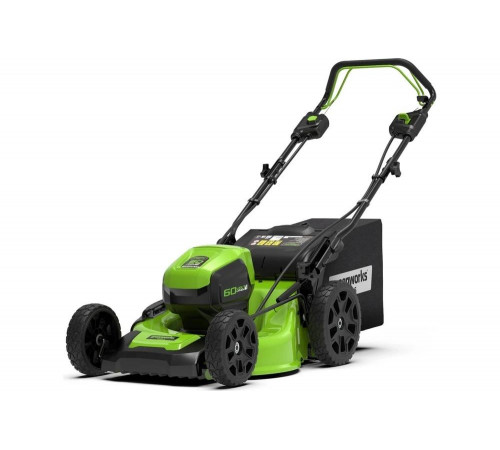 Бесщеточная самоходная аккумуляторная газонокосилка Greenworks GD60LM51SP 60 В, c АКБ 4 А*ч и ЗУ 2514307UB Бесщеточная самоходная аккумуляторная газонокосилка Greenworks GD60LM51SP 60 В, c АКБ 4 А*ч и ЗУ 2514307UB