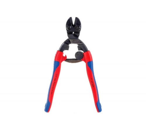 Болторез Knipex, CoBolt, компактный, с пружиной, голова 20 градусов, 200 мм, черный, 2К ручки, KN-7122200SB