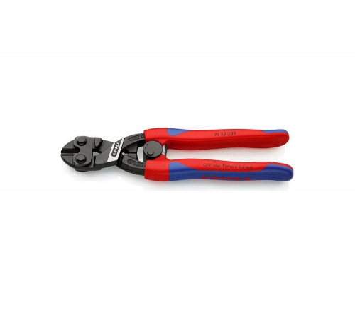 Болторез Knipex, CoBolt, компактный, с пружиной, голова 20 градусов, 200 мм, черный, 2К ручки, KN-7122200SB