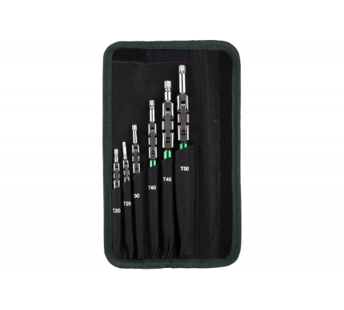 Набор имбусовых ключей Kraftool INDUSTRIE, Cr-Mo сталь, S2, шарнирная конструкция, TORX, 6шт, в чехле 27453-H6 Набор имбусовых ключей Kraftool INDUSTRIE, Cr-Mo сталь, S2, шарнирная конструкция, TORX, 6шт, в чехле 27453-H6