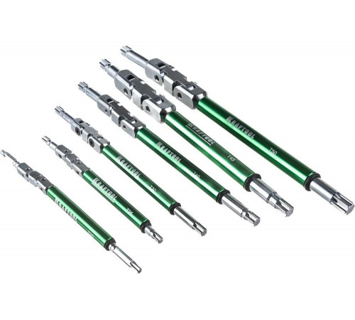 Набор имбусовых ключей Kraftool INDUSTRIE, Cr-Mo сталь, S2, шарнирная конструкция, TORX, 6шт, в чехле 27453-H6 Набор имбусовых ключей Kraftool INDUSTRIE, Cr-Mo сталь, S2, шарнирная конструкция, TORX, 6шт, в чехле 27453-H6