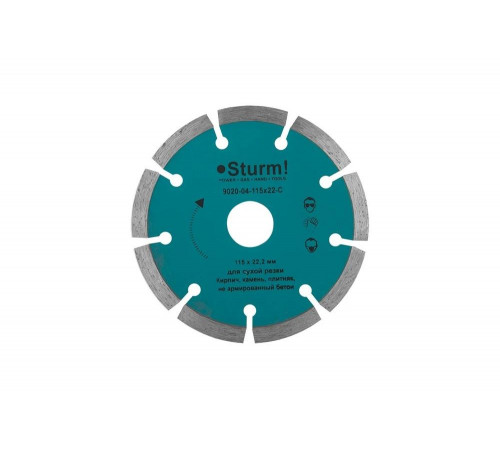 Алмазный диск Sturm 9020-04-115x22-C Алмазный диск Sturm 9020-04-115x22-C