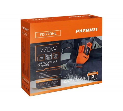 Дрель электрическая ударная FD 770HL Patriot 120301771 Дрель электрическая ударная FD 770HL Patriot 120301771