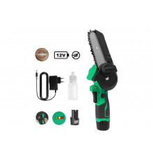 Пила цепная аккумуляторная Zitrek GreenSaw 12 (12 В, 1.5 Ач Li-ion аккумулятор 2 шт, ЗУ) 082-1859