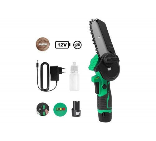 Пила цепная аккумуляторная Zitrek GreenSaw 12 (12 В, 1.5 Ач Li-ion аккумулятор 2 шт, ЗУ) 082-1859 Пила цепная аккумуляторная Zitrek GreenSaw 12 (12 В, 1.5 Ач Li-ion аккумулятор 2 шт, ЗУ) 082-1859