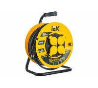 Удлинитель на катушке с термозащитой 4х50м УК50 3х1.5 IP44 IEK Industrial plus WKP15-16-04-50-44 280615