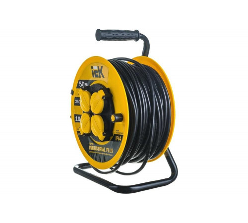 Удлинитель на катушке с термозащитой 4х50м УК50 3х1.5 IP44 IEK Industrial plus WKP15-16-04-50-44 280615 Удлинитель на катушке с термозащитой 4х50м УК50 3х1.5 IP44 IEK Industrial plus WKP15-16-04-50-44 280615