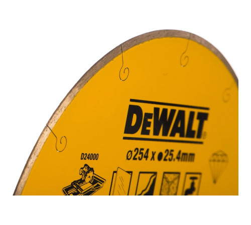 Диск алмазный по камню (254х25,4 мм) для плиткореза D24000 DEWALT DT 3734