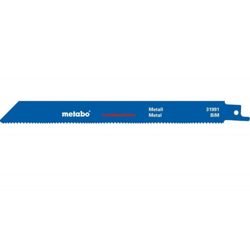 Пилки по металлу (BiM, 200x1.25 мм, шаг 1.8-2.6 мм, 5 шт.) Metabo 631991000 Пилки по металлу (BiM, 200x1.25 мм, шаг 1.8-2.6 мм, 5 шт.) Metabo 631991000