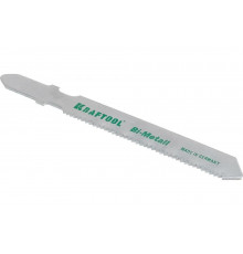 Пилки KRAFTOOL для эл/лобзика, Bi-Metall, по металлу, 1,5-2мм, EU-хвост., шаг 1,2мм, 55мм, 2шт 159555-1,2