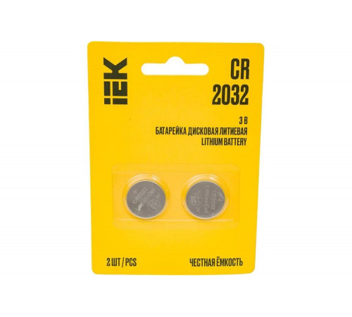 Дисковая литиевая батарейка IEK cr2032 (2шт/блистер) ABT-CR2032-OP-L02 Дисковая литиевая батарейка IEK cr2032 (2шт/блистер) ABT-CR2032-OP-L02