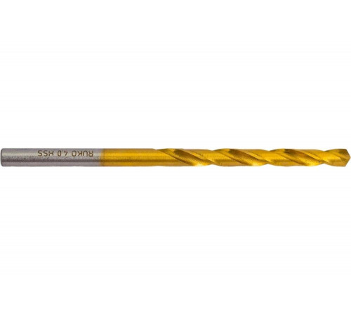 Сверло по металлу HSS-G TiN DIN 338 (4.0x75/43 мм) Ruko 250040T