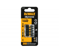 Биты ударные IMPACT Torsion Pz2, 25мм, 5шт. DEWALT DT7387T