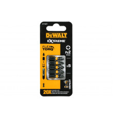 Биты ударные IMPACT Torsion Pz2, 25мм, 5шт. DEWALT DT7387T