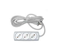 Бытовой удлинитель 3 гн. ПВС 2х075 RUCELF RU-03-275-02S
