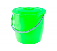 Ведро СИБРТЕХ пластмассовое, круглое 13л, с крышкой, Light 92940