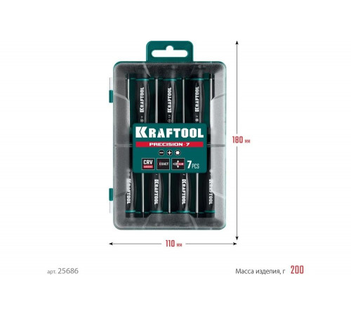 Набор отверток KRAFTOOL Precision 7 предметов 25686 Набор отверток KRAFTOOL Precision 7 предметов 25686