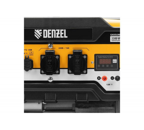Бензиновый генератор Denzel PS-33E, 3,3 кВт, 230В, 15 л, электростартер 94537