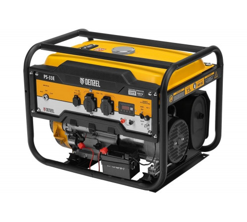 Бензиновый генератор Denzel PS-33E, 3,3 кВт, 230В, 15 л, электростартер 94537