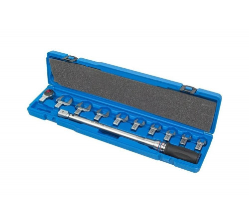 Динамометрический ключ KING TONY 345202D11MR 1/2", 13-30 мм, 40-200 Нм, кейс, набор рожковых насадок