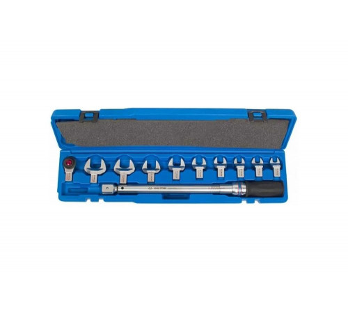 Динамометрический ключ KING TONY 345202D11MR 1/2", 13-30 мм, 40-200 Нм, кейс, набор рожковых насадок