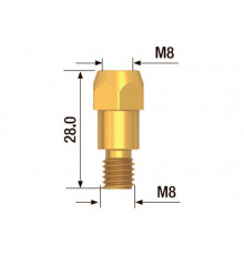 Адаптер контактного наконечника (10 шт; M8*28 мм) FUBAG F142.0020