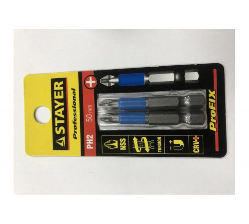 STAYER PH2, 50 мм, 2 шт., биты PROFI 26203-2-50-02
