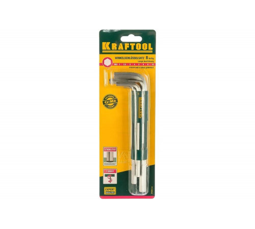 KRAFTOOL 8 шт., Cr-Mo, ключи имбусовые в наборе, короткие 27430-2_z01