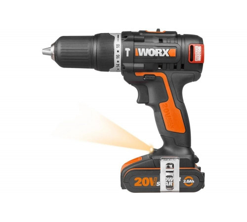 Ударная бесщеточная аккумуляторная дрель-шуруповерт WORX WX367.1 Ударная бесщеточная аккумуляторная дрель-шуруповерт WORX WX367.1