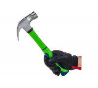 Молоток-гвоздодер СИБРТЕХ 450 г, с магнитом, фибергласовая обрезиненная рукоятка 10441