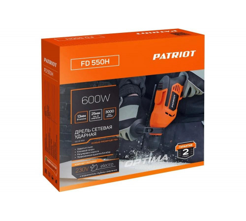 Дрель электрическая ударная PATRIOT FD 550H 120301550 Дрель электрическая ударная PATRIOT FD 550H 120301550