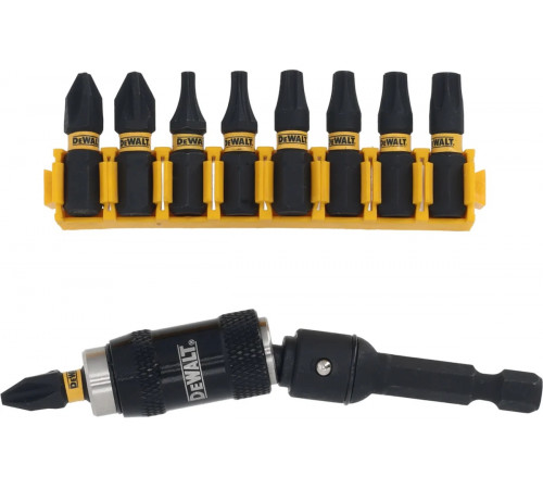 Бита Dewalt PH2, PZ2, PZ3, T15, T30, SL6, 25 мм, шестигранный (HEX), 10 шт DT70518T-QZ