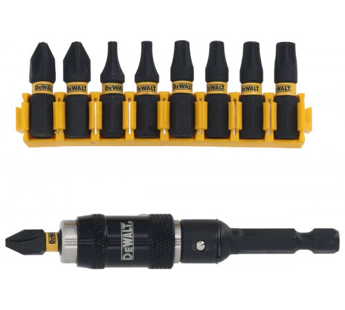 Бита Dewalt PH2, PZ2, PZ3, T15, T30, SL6, 25 мм, шестигранный (HEX), 10 шт DT70518T-QZ