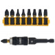 Бита Dewalt PH2, PZ2, PZ3, T15, T30, SL6, 25 мм, шестигранный (HEX), 10 шт DT70518T-QZ