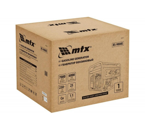 Генератор бензиновый MTX RS-9000E, 7 кВт, 230В, электростартер 946165