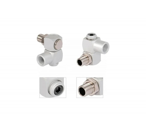 Переходник резьбовой M1/4" - F1/4" шарнирный, 360 градусов NORDBERG NPMM22S Переходник резьбовой M1/4" - F1/4" шарнирный, 360 градусов NORDBERG NPMM22S