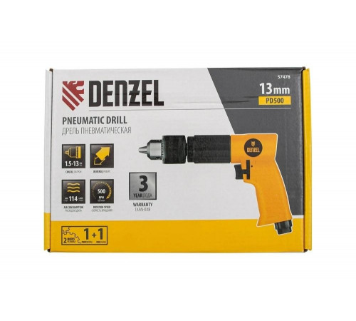 Пневматическая дрель Denzel PD500 57478 Пневматическая дрель Denzel PD500 57478