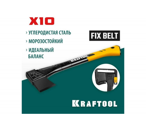 KRAFTOOL X10 750/1000 г, в чехле, 450 мм, Универсальный топор (20660-10) KRAFTOOL X10 750/1000 г, в чехле, 450 мм, Универсальный топор (20660-10)