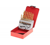 Набор сверл по металлу (19 шт; 1-10 мм; DIN 338 TL3000; HSS-TiN) Ruko 258214T