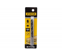 Сверло спиральное по дереву М-образная заточка M-type Professional (6х90х50 мм; HCS) Stayer 2942-090-06_z02
