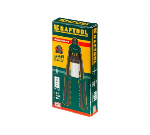 KRAFTOOL 2.4-4.8 мм, заклепочник двуручный силовой компактный MaxKraft-48 31161 Профессионал