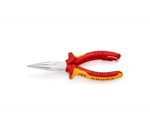 Длинногубцы KNIPEX с режущей кромкой радиомонтажные VDE L-160 мм KN-2506160T