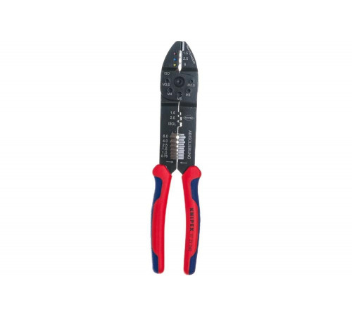 Пресс-клещи для резки и зачистки кабеля KNIPEX 3 гнезда KN-9722240SB Пресс-клещи для резки и зачистки кабеля KNIPEX 3 гнезда KN-9722240SB