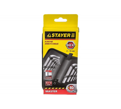 STAYER 10 шт., Cr-V, ключи имбусовые 2740-H10_z01 STAYER 10 шт., Cr-V, ключи имбусовые 2740-H10_z01