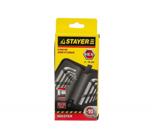 STAYER 10 шт., Cr-V, ключи имбусовые 2740-H10_z01 STAYER 10 шт., Cr-V, ключи имбусовые 2740-H10_z01