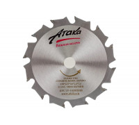 Диск пильный по газобетону, строительному дереву (130х16 мм; 12T; б/рез) АТАКА 7088810