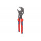 Переставные клещи-ключ Knipex 180 мм, 40 мм (1 1/2"), серые, 2К ручки, KN-8602180SB