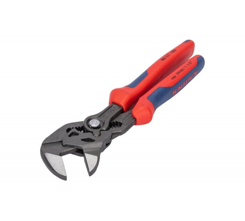 Переставные клещи-ключ Knipex 180 мм, 40 мм (1 1/2"), серые, 2К ручки, KN-8602180SB Переставные клещи-ключ Knipex 180 мм, 40 мм (1 1/2"), серые, 2К ручки, KN-8602180SB