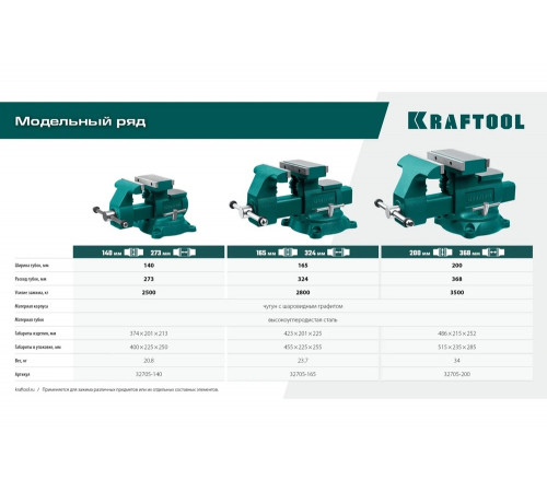 Слесарные тиски KRAFTOOL Reversible 200 мм, расход 368 мм 32705-200 Слесарные тиски KRAFTOOL Reversible 200 мм, расход 368 мм 32705-200