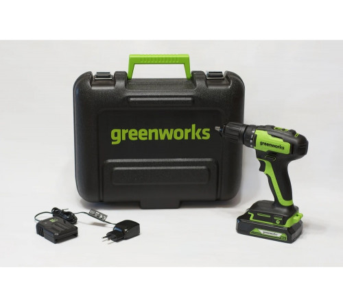 Аккумуляторная дрель-шуруповерт GreenWorks GD24DD35K2 3704007UA